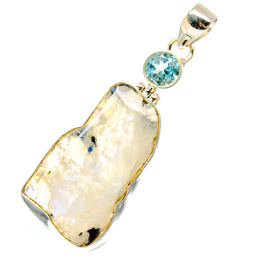 Rainbow Moonstone Pendants handcrafted by Anasilvercos - PD5837