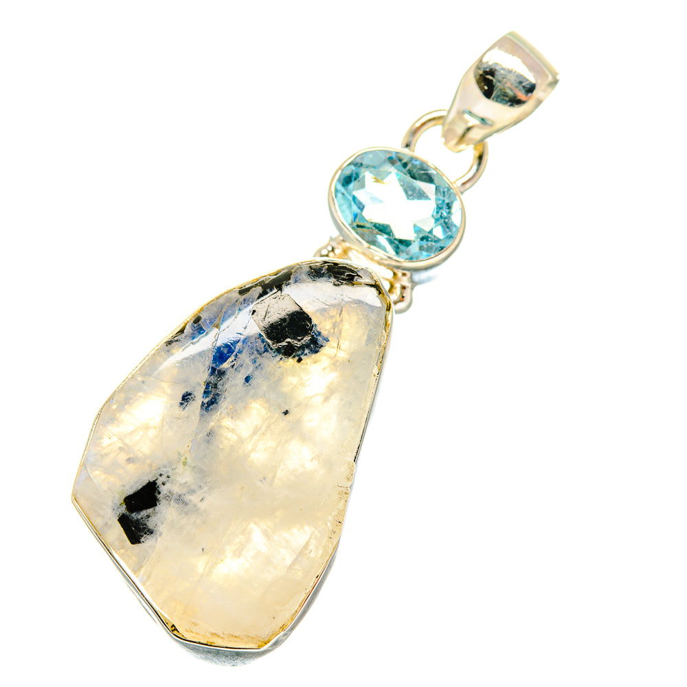 Rainbow Moonstone Pendants handcrafted by Anasilvercos - PD5851