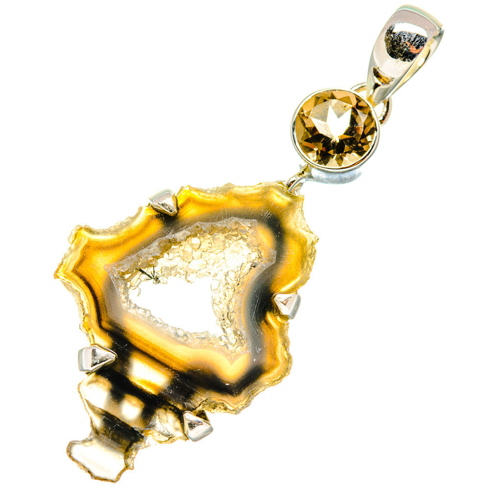 Geode Slice Pendants handcrafted by Anasilvercos - PD5854