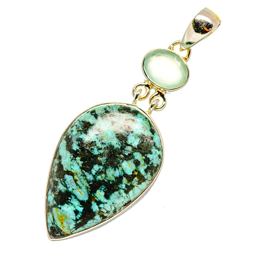 Tibetan Turquoise Pendants handcrafted by Anasilvercos - PD5869