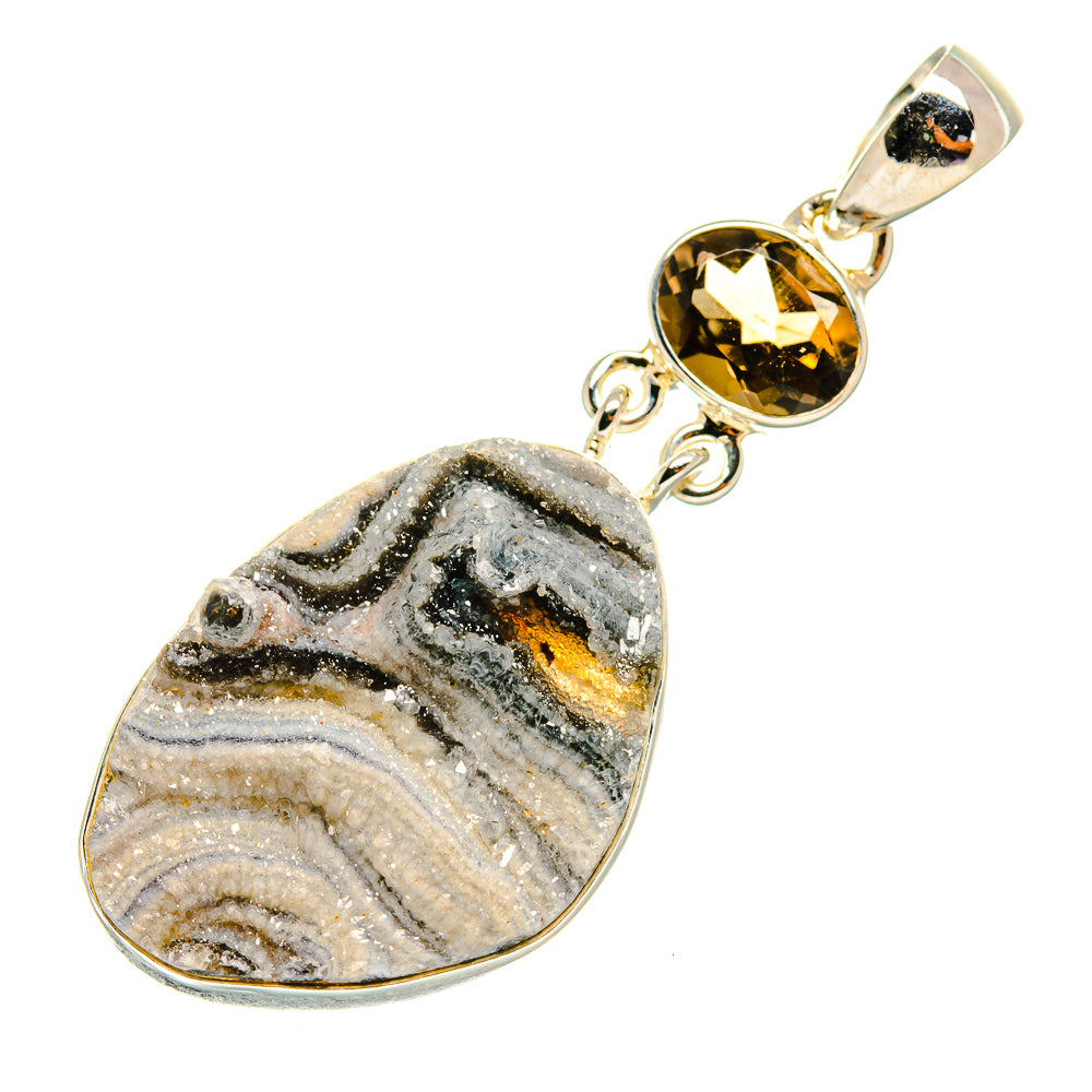 Desert Druzy Pendants handcrafted by Anasilvercos - PD5882