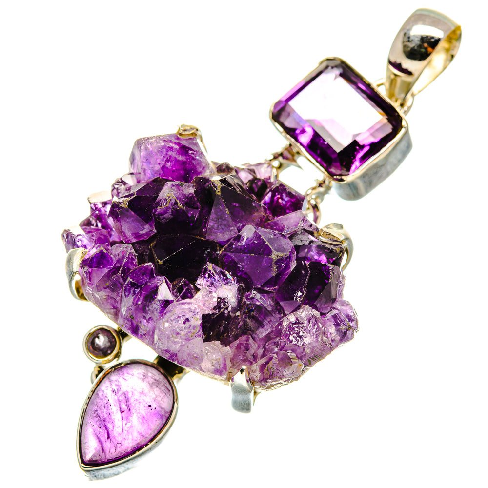 Amethyst Crystal Pendants handcrafted by Anasilvercos - PD5893