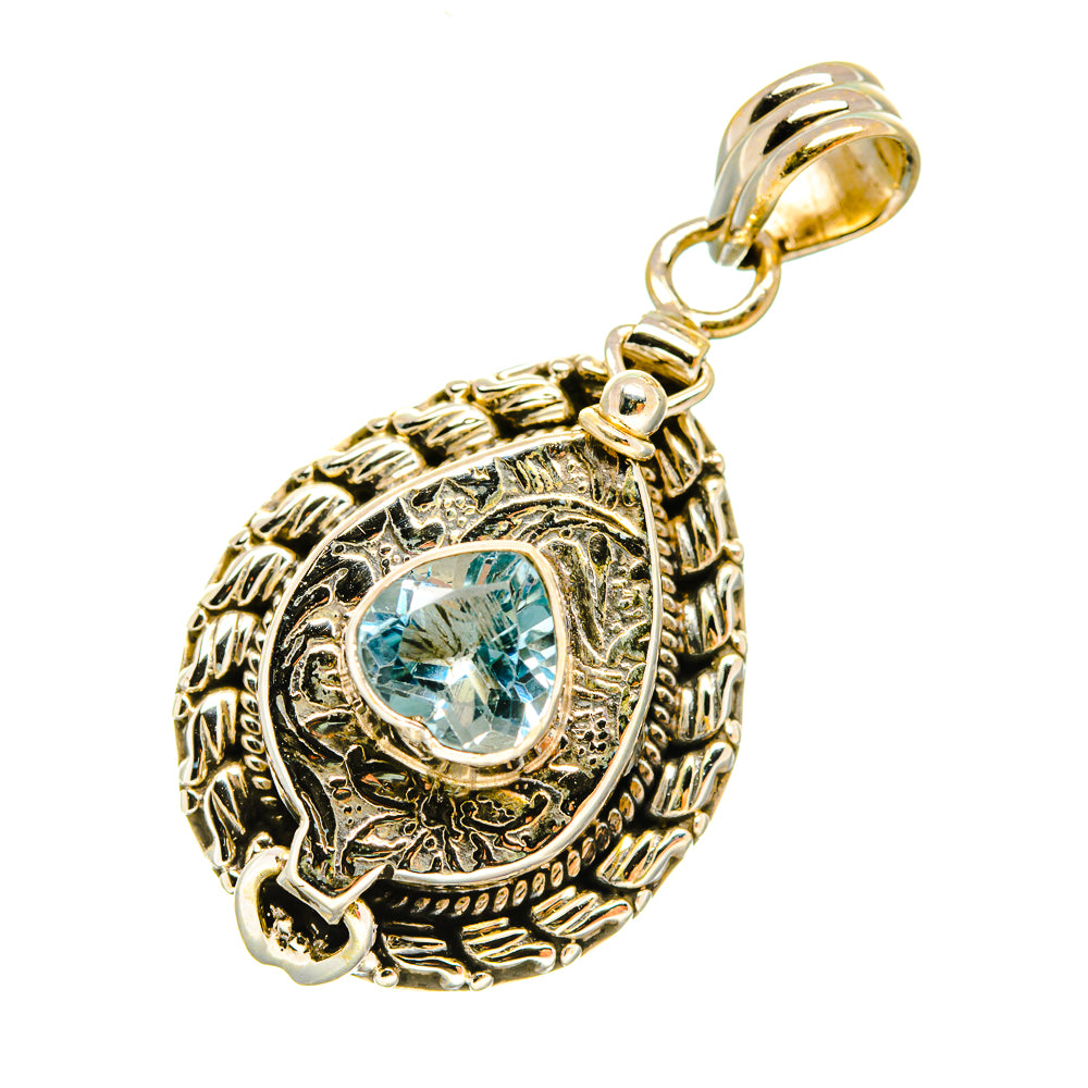 Blue Topaz Pendants handcrafted by Anasilvercos - PD5904