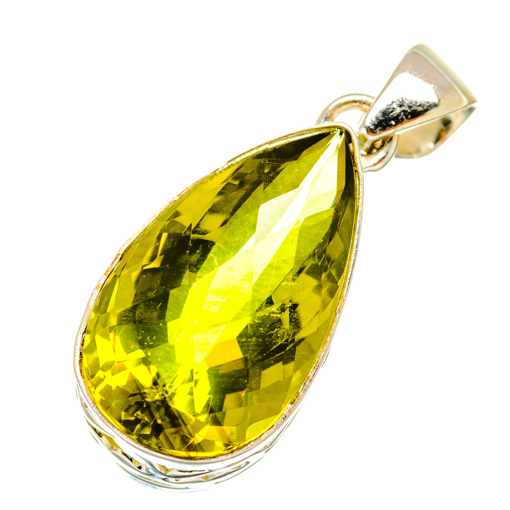 Olive Quartz Pendants handcrafted by Anasilvercos - PD5912
