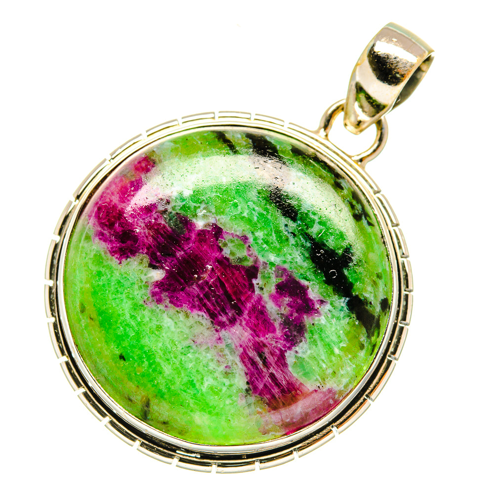 Ruby Zoisite Pendants handcrafted by Anasilvercos - PD5936