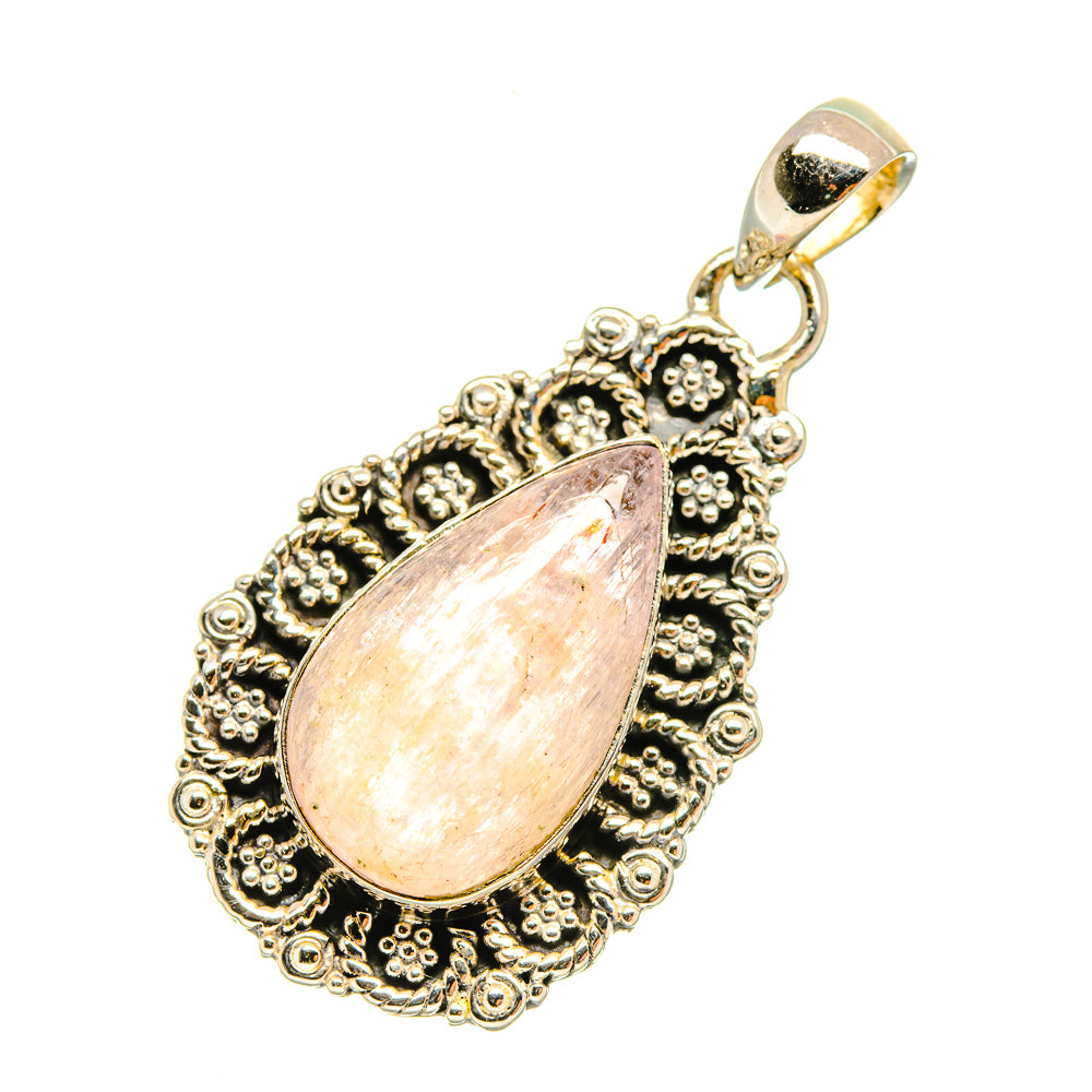 Rose Quartz Pendants handcrafted by Anasilvercos - PD5955