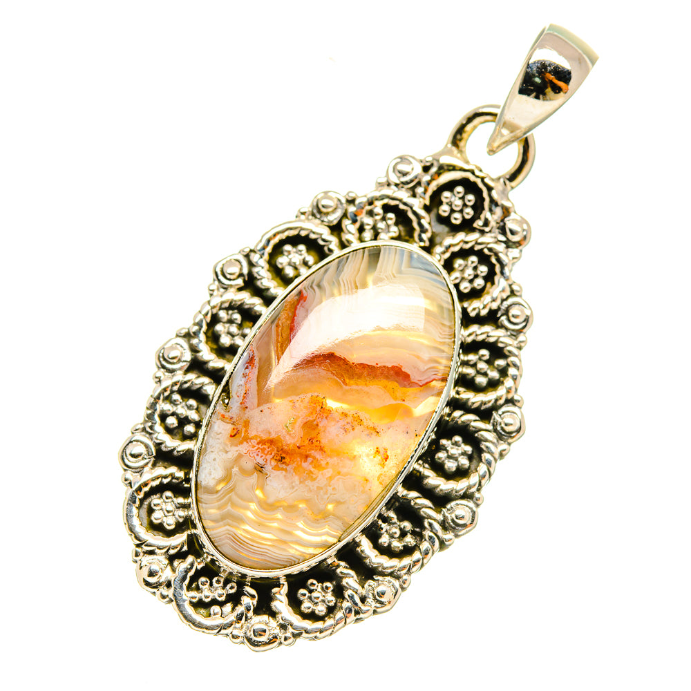 Plume Agate Pendants handcrafted by Anasilvercos - PD5960