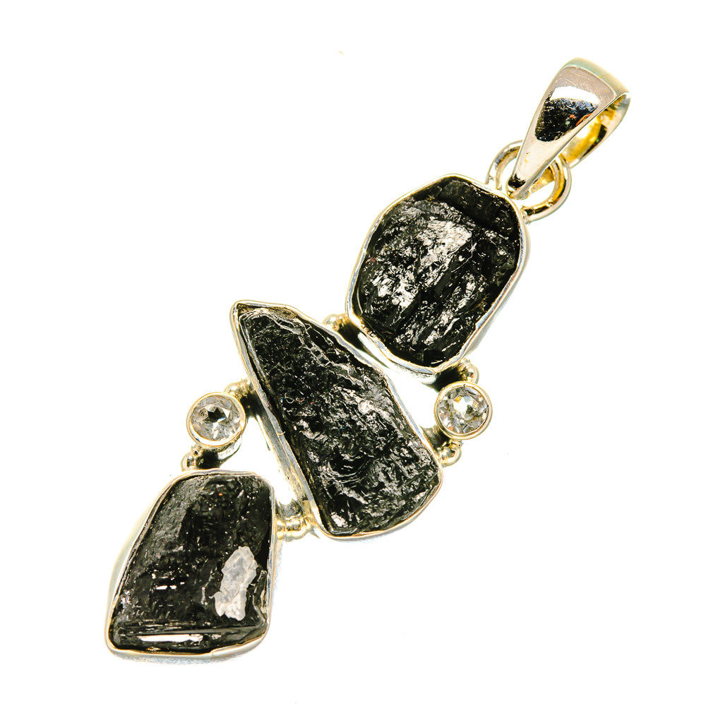 Black Tourmaline Pendants handcrafted by Anasilvercos - PD6000