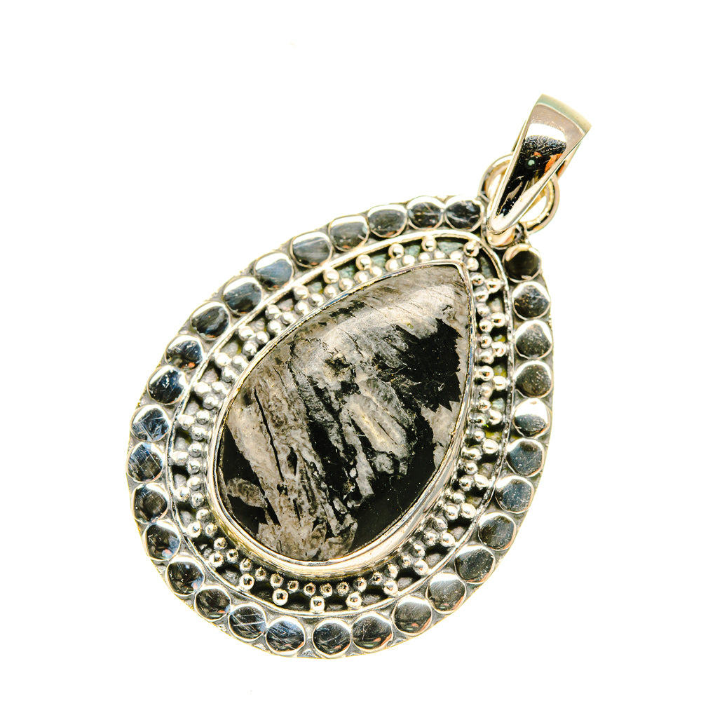 Chrysanthemum Stone Pendants handcrafted by Anasilvercos - PD6003