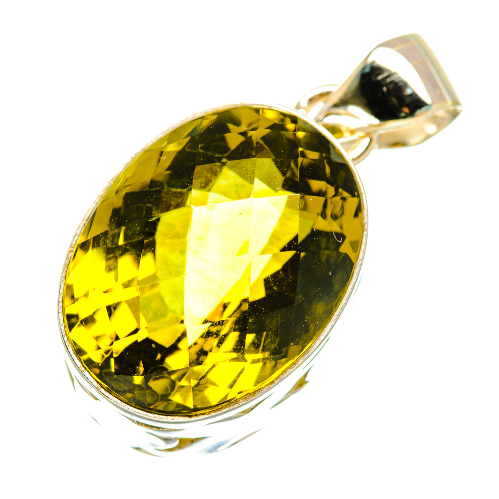 Olive Quartz Pendants handcrafted by Anasilvercos - PD6018