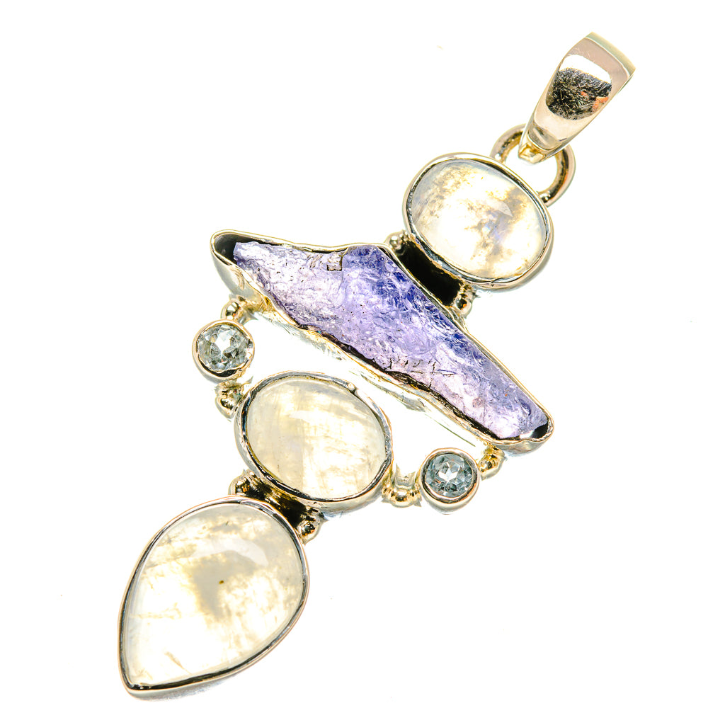 Rainbow Moonstone Pendants handcrafted by Anasilvercos - PD6032