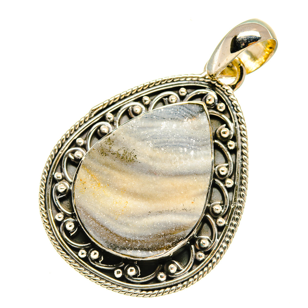 Desert Druzy Pendants handcrafted by Anasilvercos - PD6034
