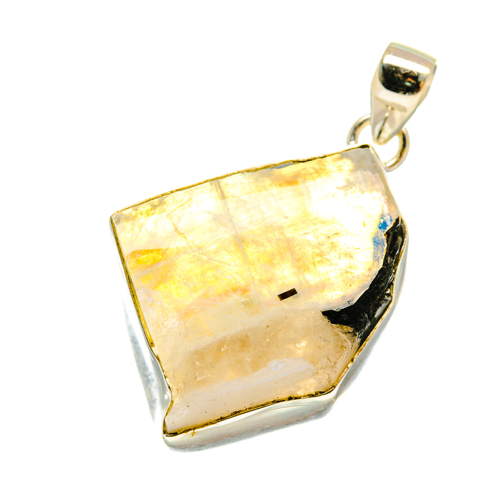 Rainbow Moonstone Pendants handcrafted by Anasilvercos - PD6035