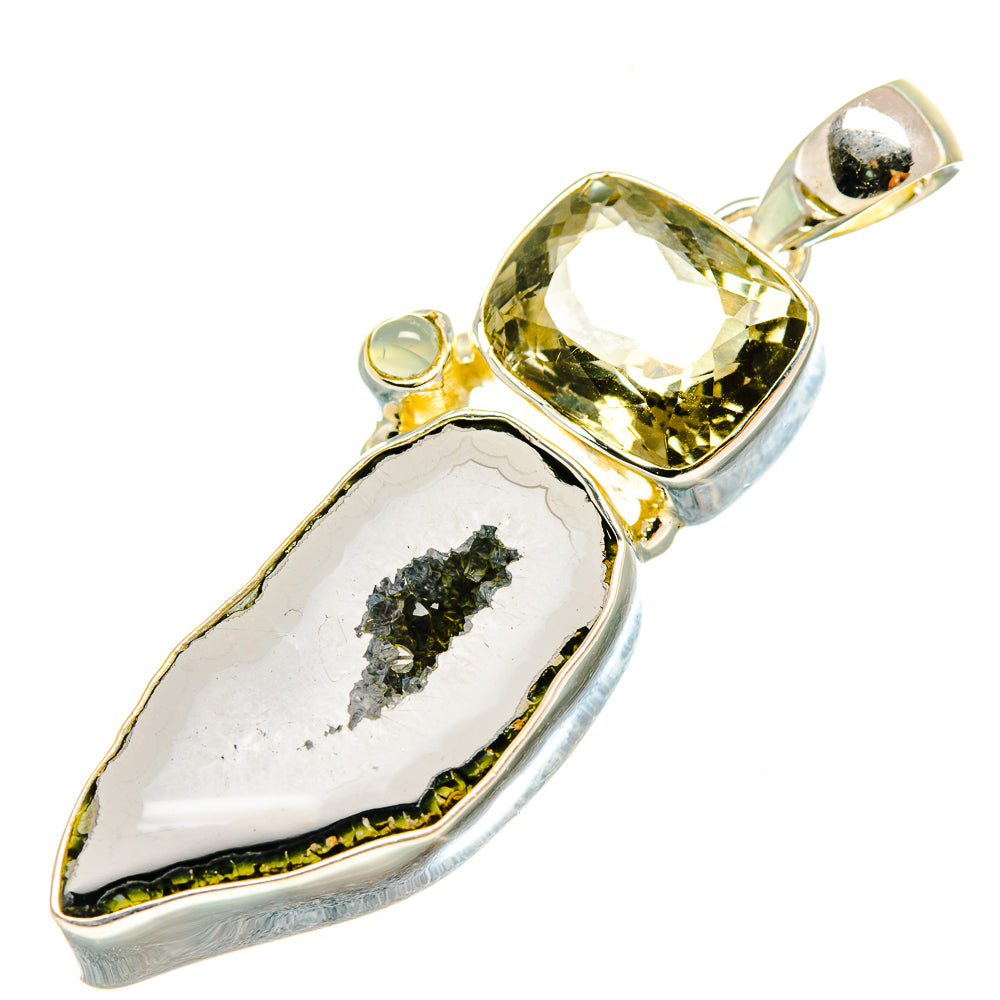 Coconut Geode Druzy Pendants handcrafted by Anasilvercos - PD6039