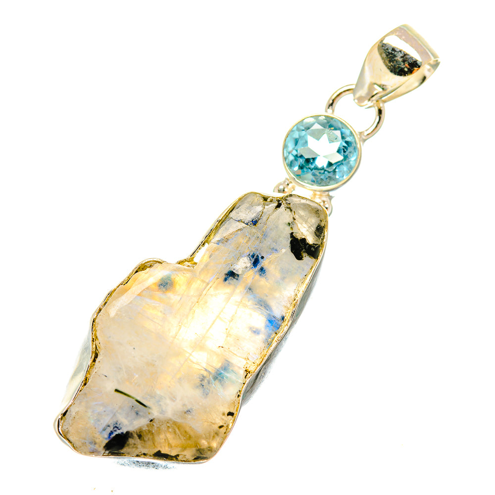 Rainbow Moonstone Pendants handcrafted by Anasilvercos - PD6052