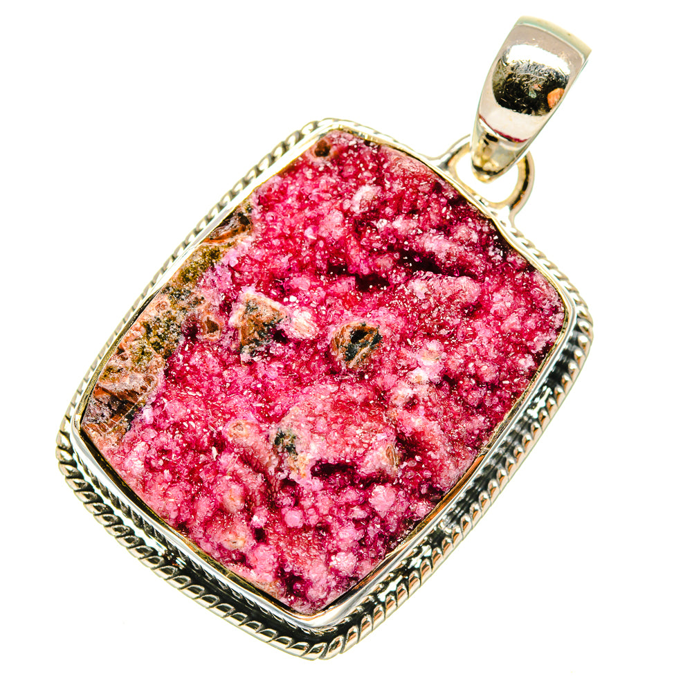 Cobalto Calcite Druzy Pendants handcrafted by Anasilvercos - PD6053
