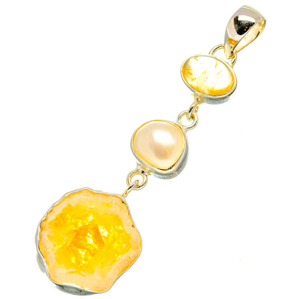Citrine Pendants handcrafted by Anasilvercos - PD6055