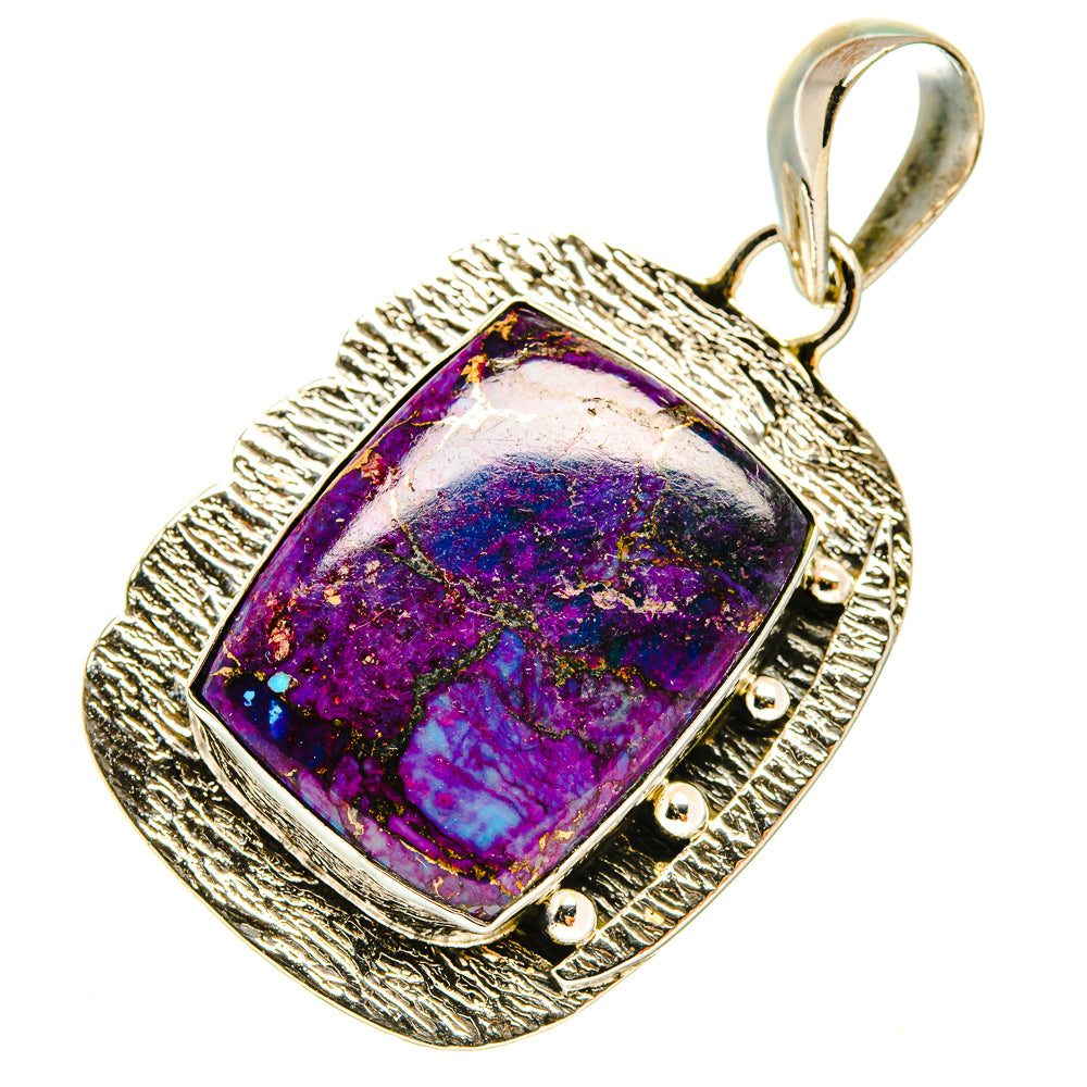 Purple Copper Composite Turquoise Pendants handcrafted by Anasilvercos - PD6064