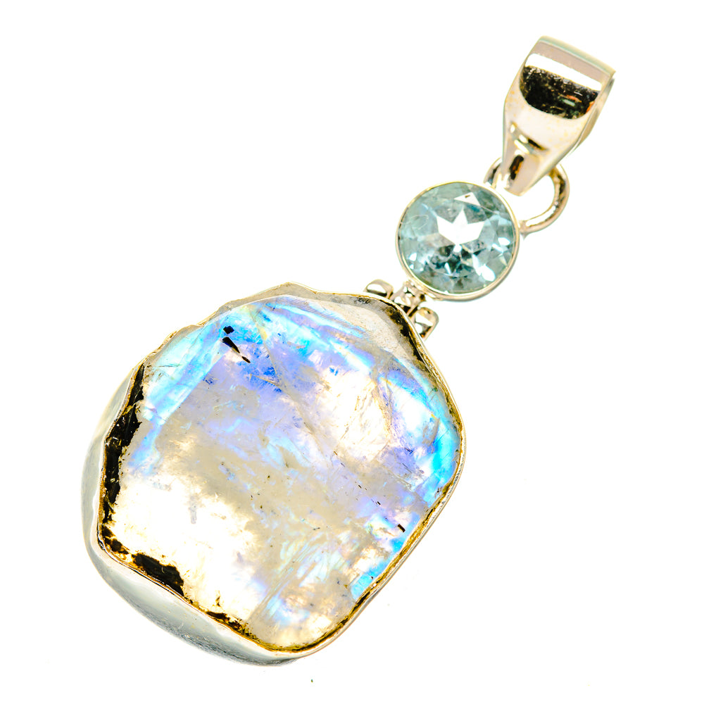 Rainbow Moonstone Pendants handcrafted by Anasilvercos - PD6070
