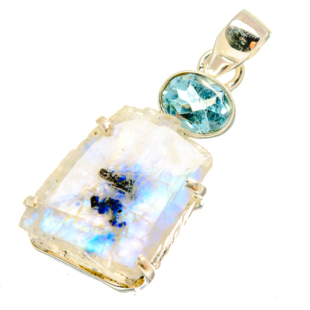 Rainbow Moonstone Pendants handcrafted by Anasilvercos - PD6071