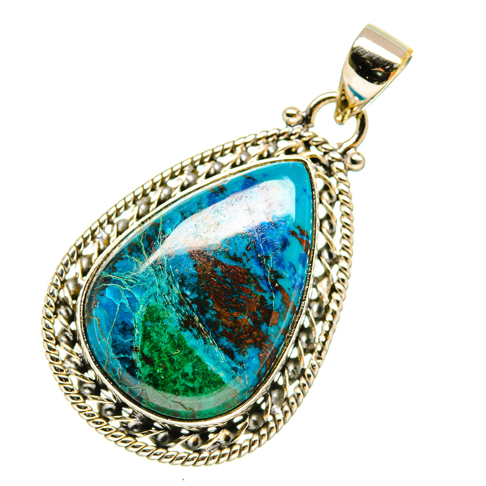Chrysocolla Pendants handcrafted by Anasilvercos - PD6077