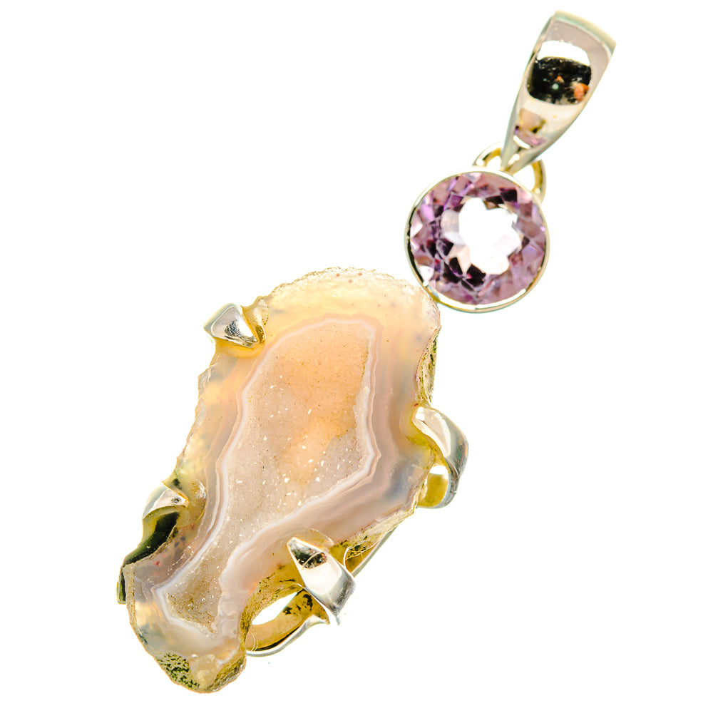 Coconut Geode Druzy Pendants handcrafted by Anasilvercos - PD6080
