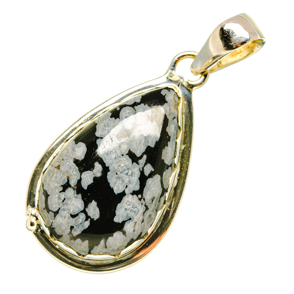 Snowflake Obsidian Pendants handcrafted by Anasilvercos - PD6091