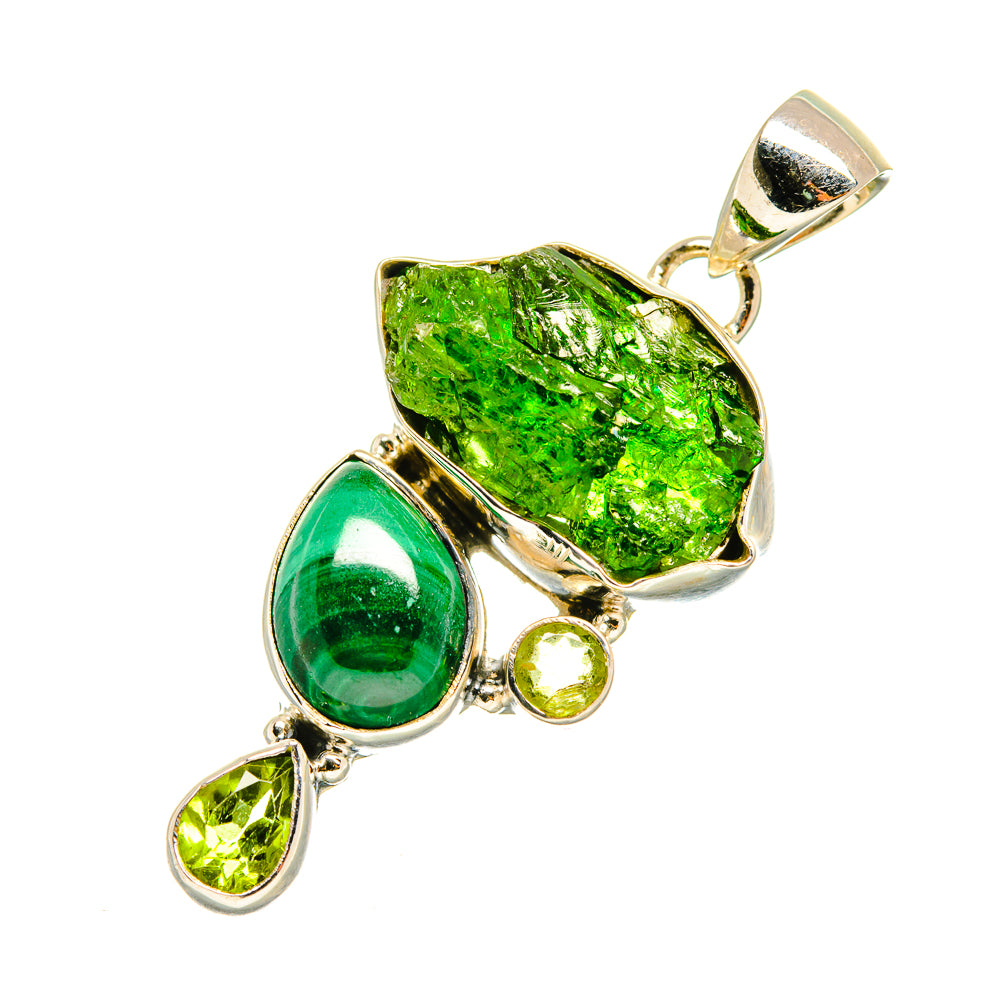 Chrome Diopside Pendants handcrafted by Anasilvercos - PD6102