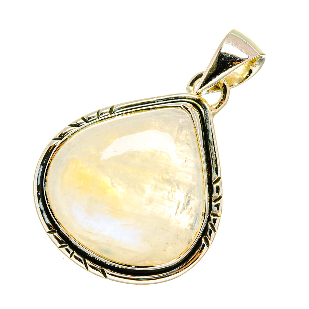 Rainbow Moonstone Pendants handcrafted by Anasilvercos - PD6116