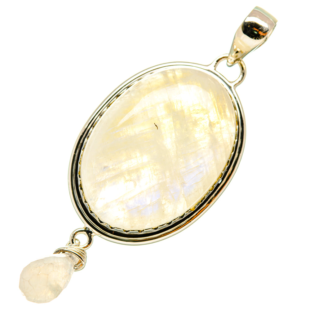 Rainbow Moonstone Pendants handcrafted by Anasilvercos - PD6117