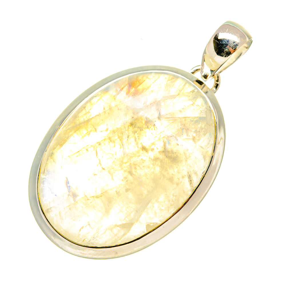 Rainbow Moonstone Pendants handcrafted by Anasilvercos - PD6118