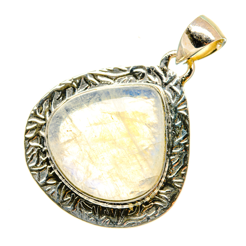 Rainbow Moonstone Pendants handcrafted by Anasilvercos - PD6122