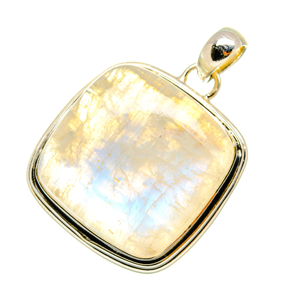 Rainbow Moonstone Pendants handcrafted by Anasilvercos - PD6123