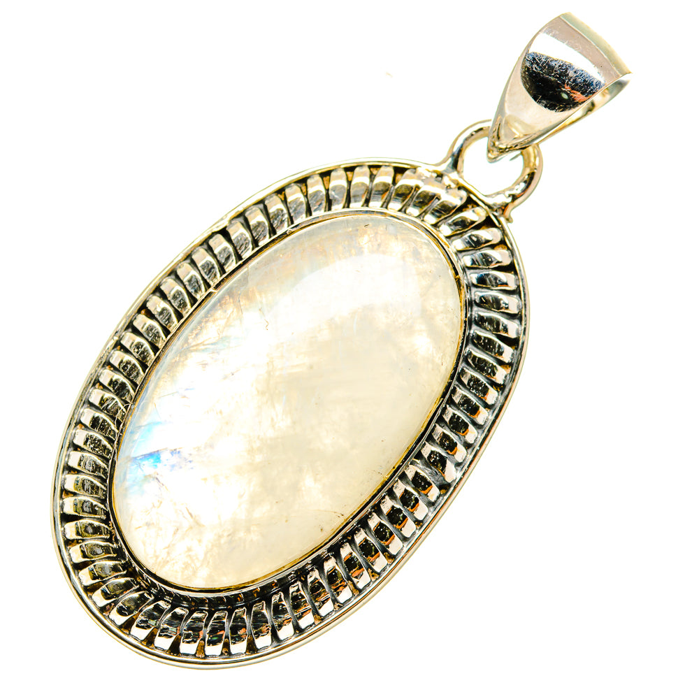 Rainbow Moonstone Pendants handcrafted by Anasilvercos - PD6127
