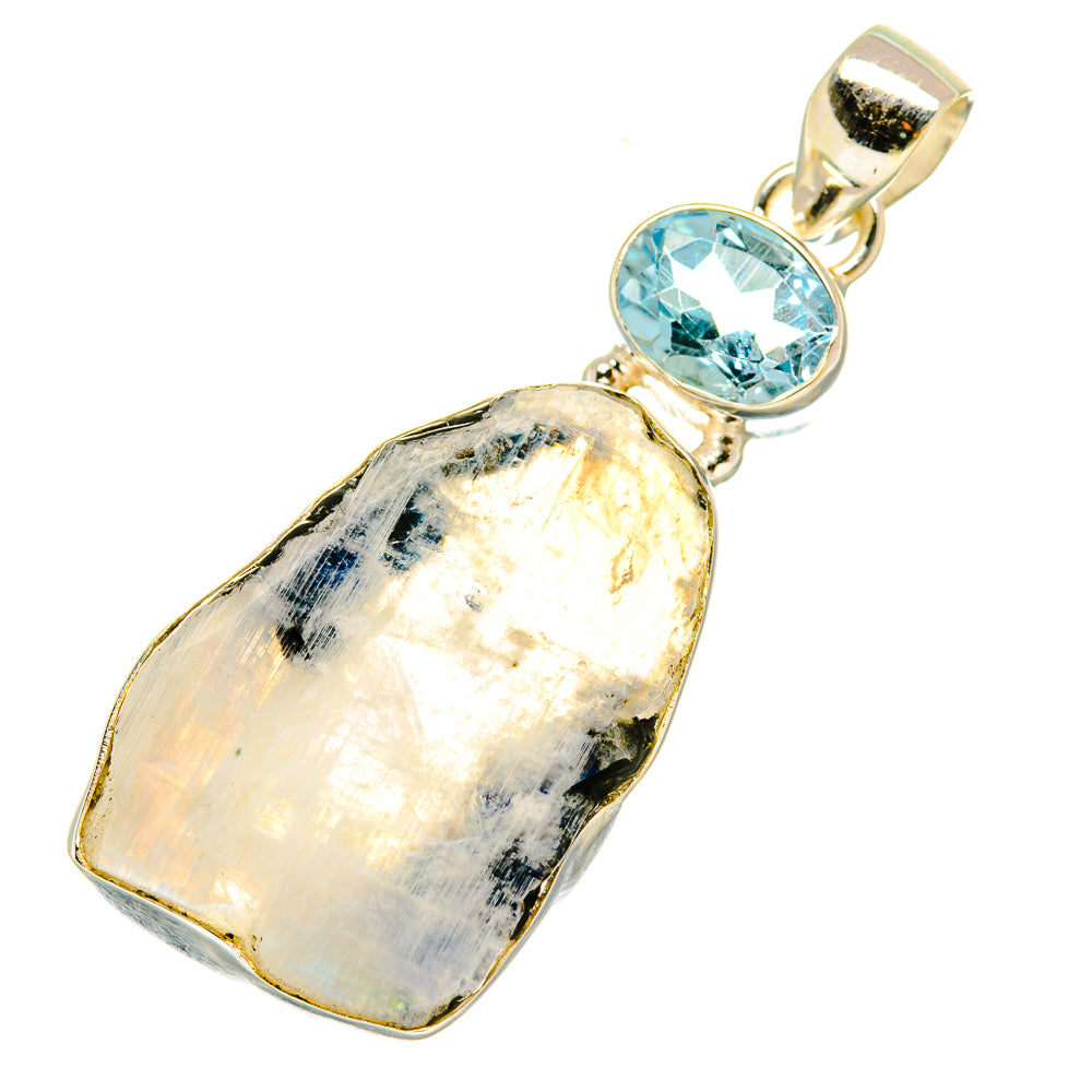 Rainbow Moonstone Pendants handcrafted by Anasilvercos - PD6143
