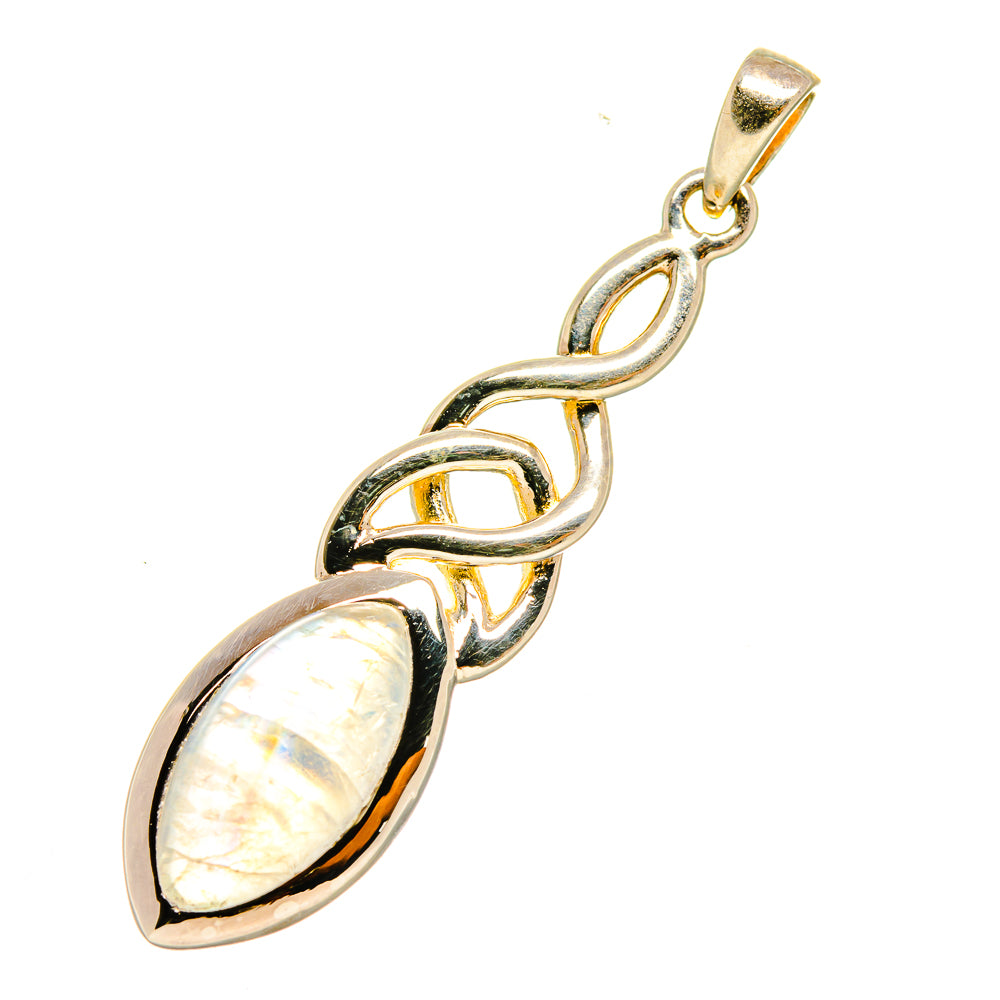 Rainbow Moonstone Pendants handcrafted by Anasilvercos - PD6146