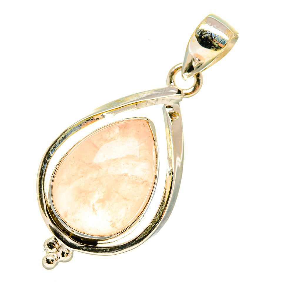 Rose Quartz Pendants handcrafted by Anasilvercos - PD6177