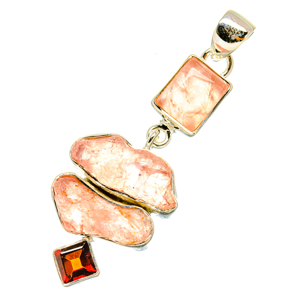 Rose Quartz Pendants handcrafted by Anasilvercos - PD6185