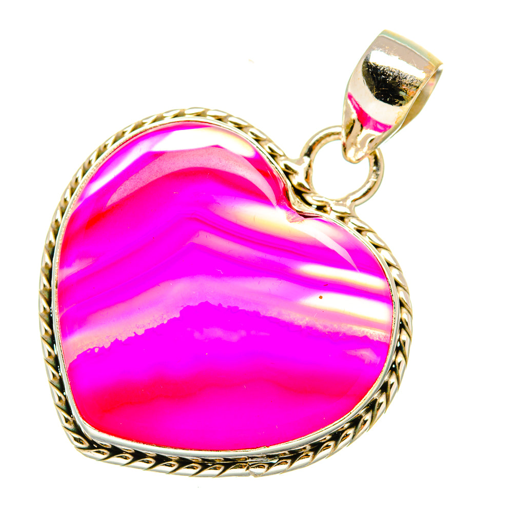 Pink Botswana Agate Pendants handcrafted by Anasilvercos - PD6187