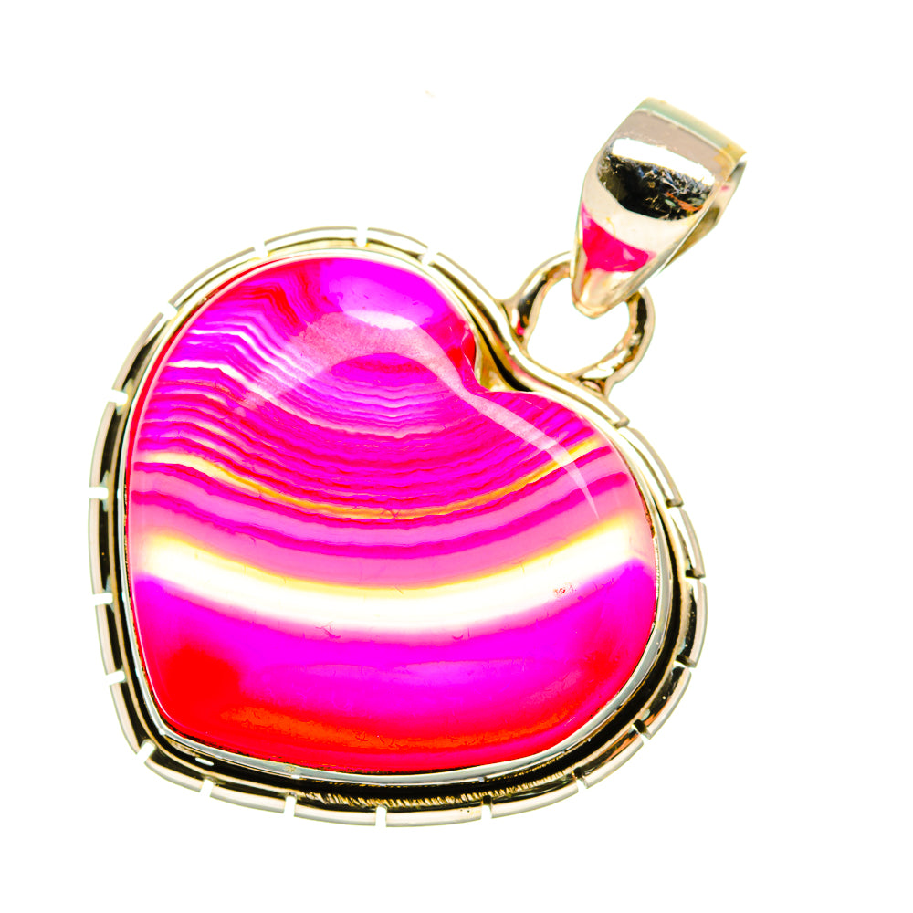 Pink Botswana Agate Pendants handcrafted by Anasilvercos - PD6188