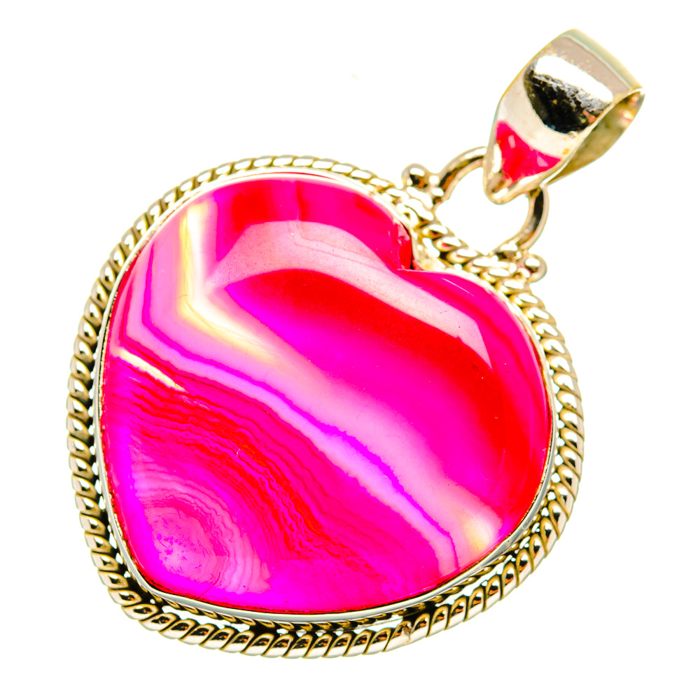 Pink Botswana Agate Pendants handcrafted by Anasilvercos - PD6189