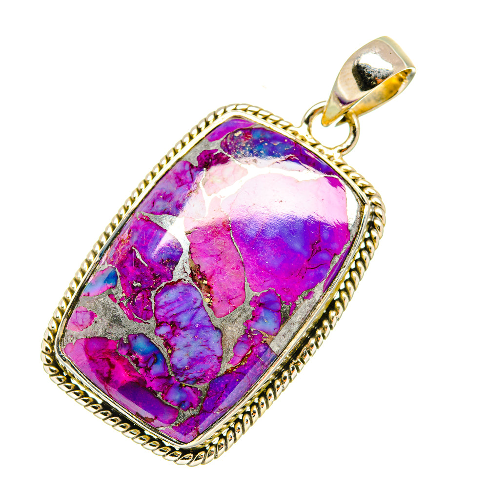Purple Copper Composite Turquoise Pendants handcrafted by Anasilvercos - PD6197
