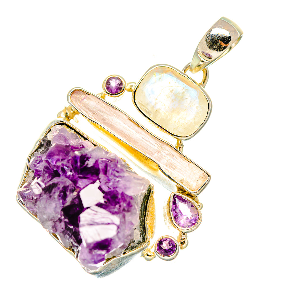 Amethyst Crystal Pendants handcrafted by Anasilvercos - PD6200