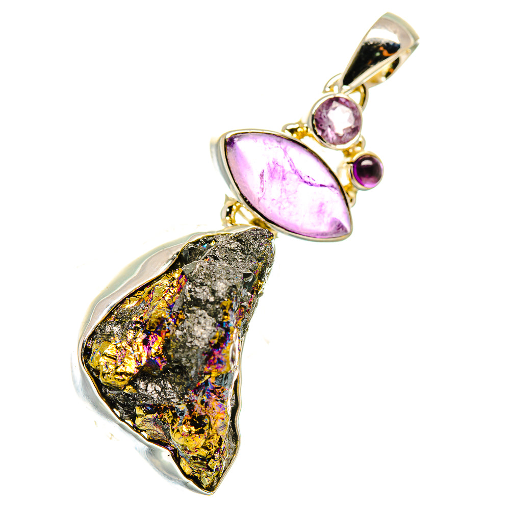Spectro Pyrite Druzy Pendants handcrafted by Anasilvercos - PD6205