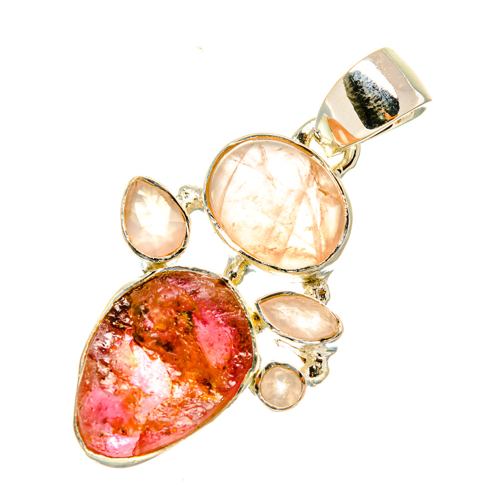 Pink Tourmaline Pendants handcrafted by Anasilvercos - PD6211