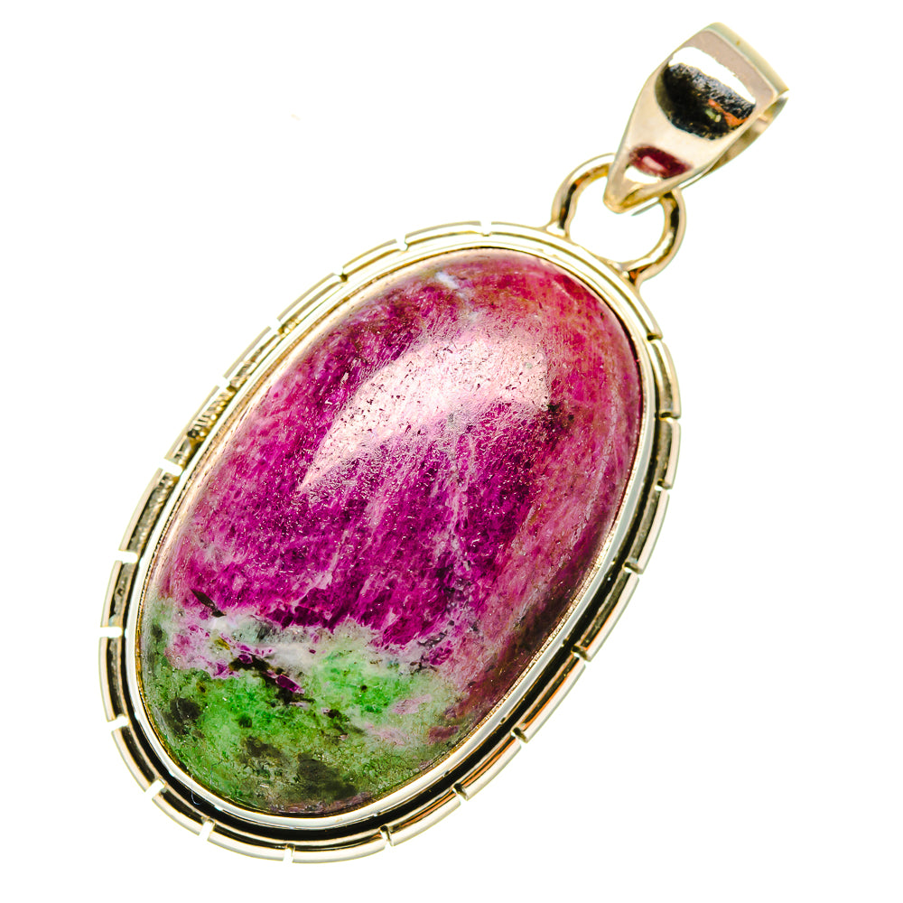 Ruby Zoisite Pendants handcrafted by Anasilvercos - PD6215
