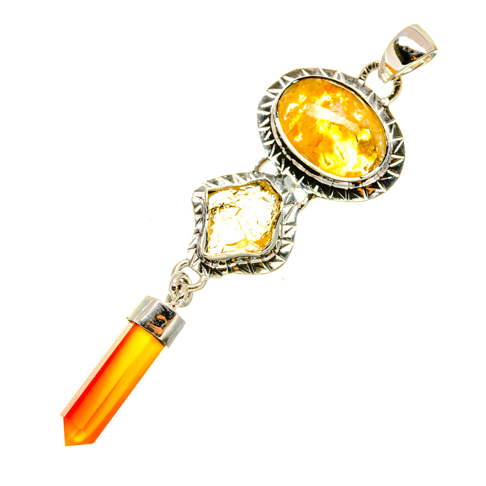 Plume Agate Pendants handcrafted by Anasilvercos - PD6224