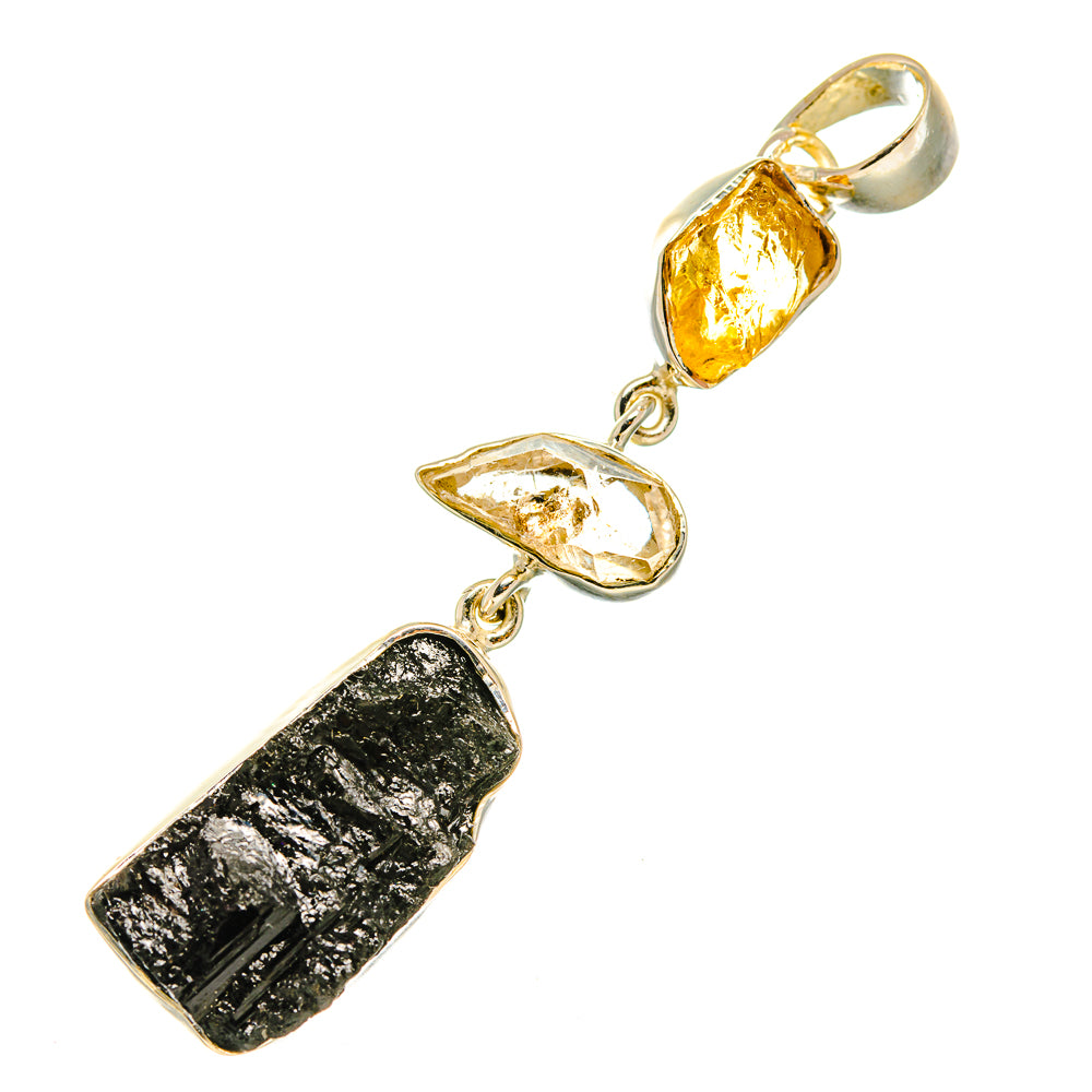 Black Tourmaline Pendants handcrafted by Anasilvercos - PD6242