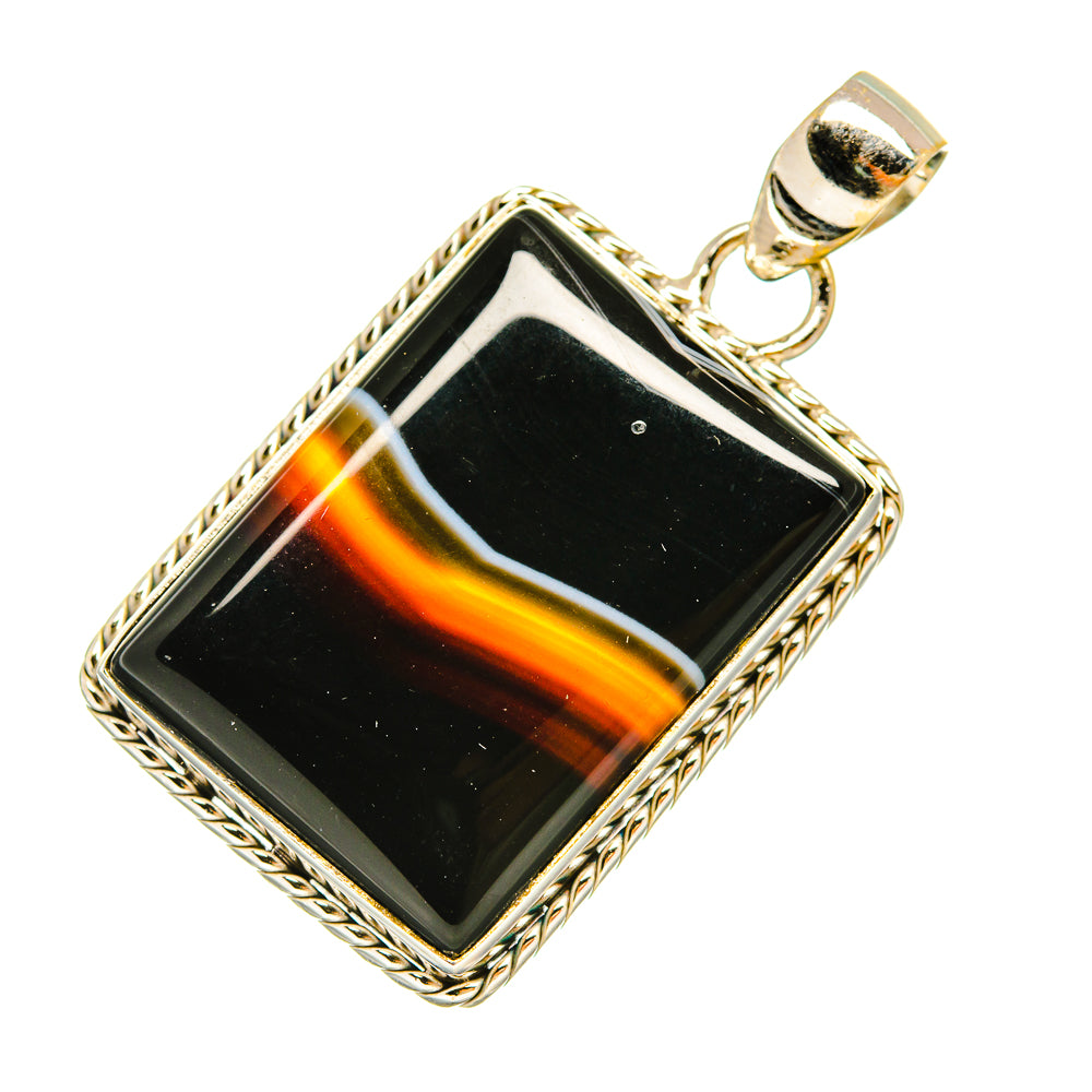 India Agate Pendants handcrafted by Anasilvercos - PD6275