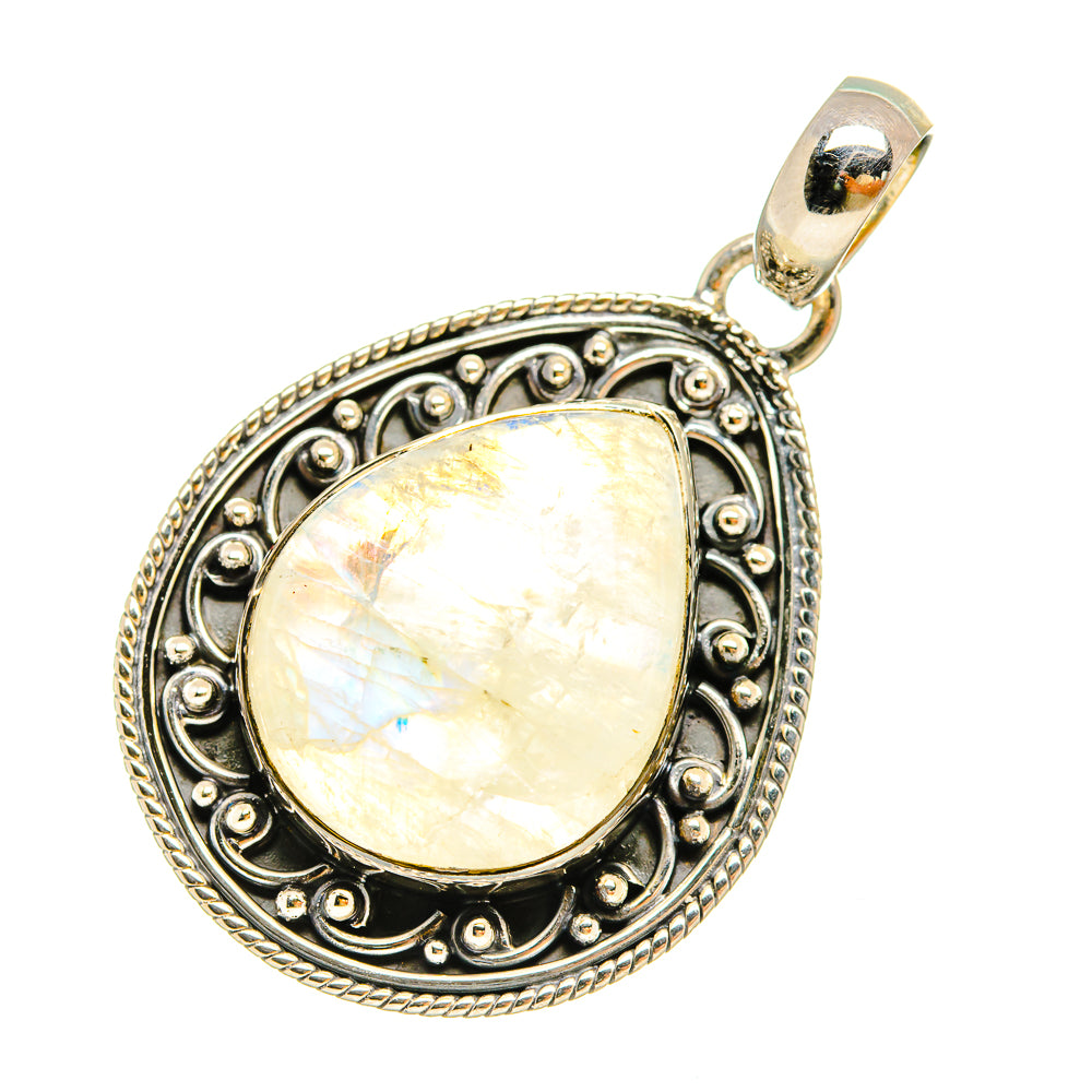 Rainbow Moonstone Pendants handcrafted by Anasilvercos - PD6285